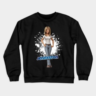 Jennifer Aniston funny plastic figure Crewneck Sweatshirt
